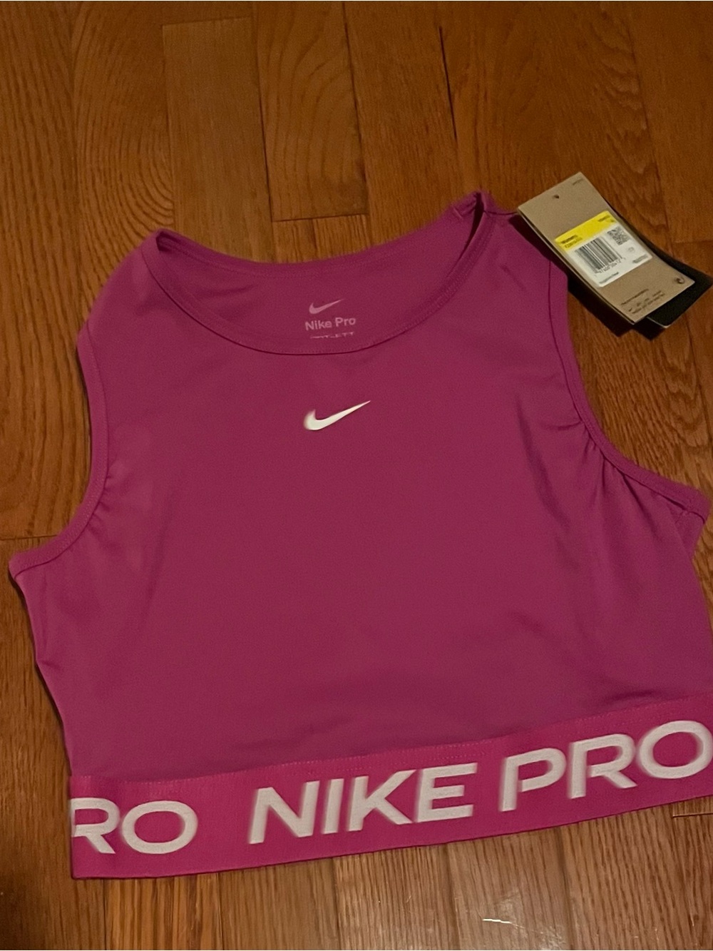 Nike Women's Cropped Training Tank Top - Magenta